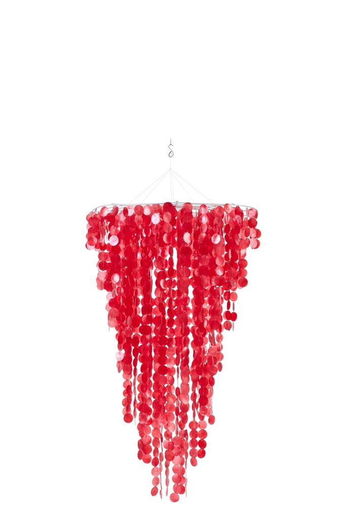 Hanger Capiz Carmine Red Small