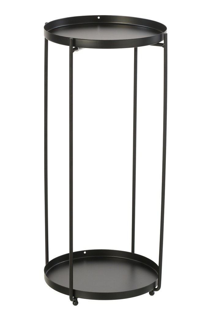 Side Table Round Iron Black