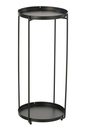 Side Table Round Iron Black