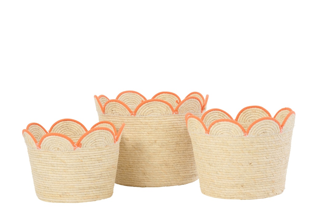 Set Of 3 Basket Flower Corn