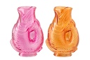 Vase Fish Glass Pink/Orange Assortment