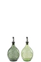 Bottle Round Glass Olive/Light Green