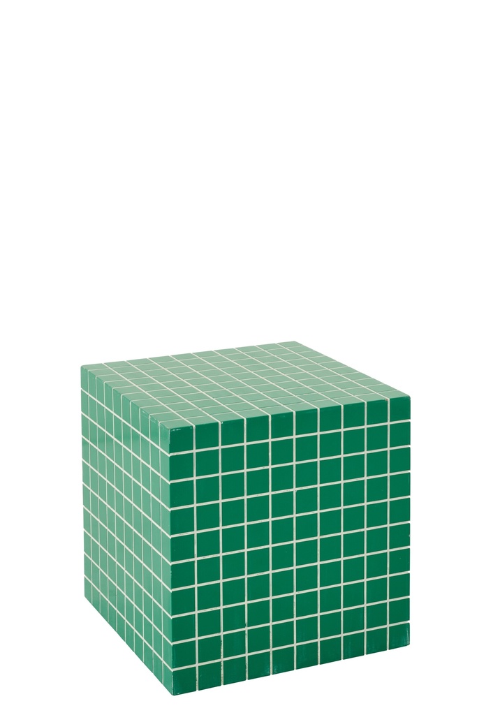Side Table Cube Checkered MDF