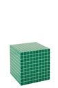 Side Table Cube Checkered MDF
