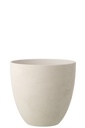 Flowerpot Round Pottery White Extra