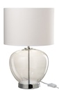 Lamp Transparent Glass/Textile Silver/White