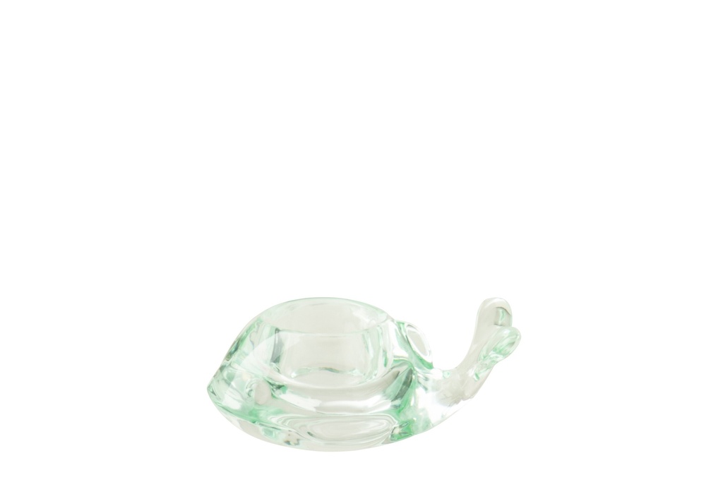 Candle Holder Whale Glass Mint
