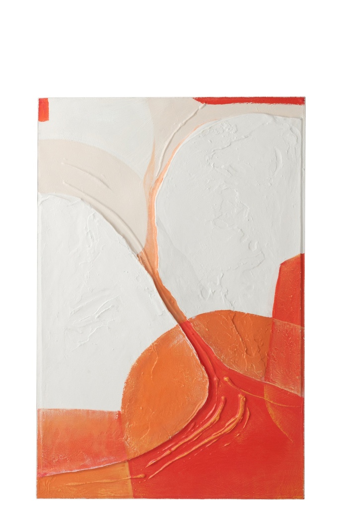 Painting Circkles Acrylic Dark Orange/Off-White