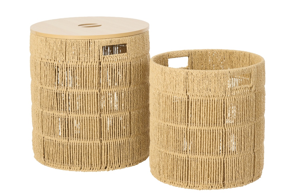 Set Of 2 Basket + Lid