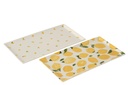 Tray Lemon Rectangle Ceramic White/Yellow