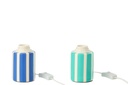 Table Lamp Round Striped Ceramic