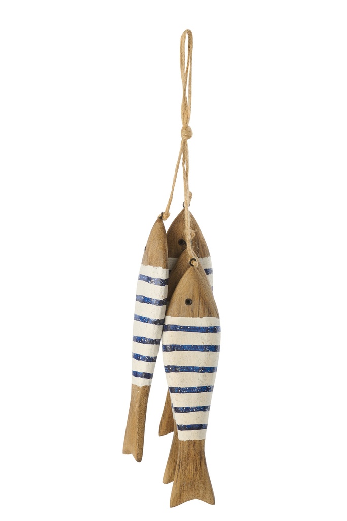 Hanger 4 Fish Paulownia Wood