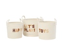Set Of 3 Basket Kids Cotton