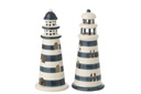 Lighthouse Led Striped Porcelain White/Blue