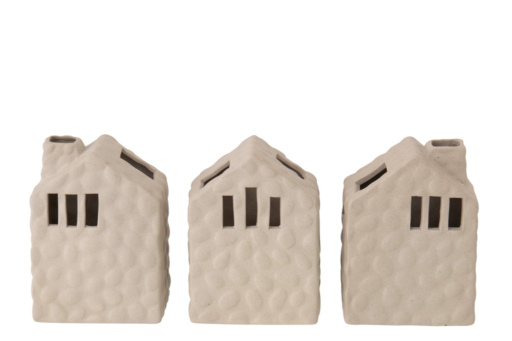 Vase House Porcelain Greige Assortment