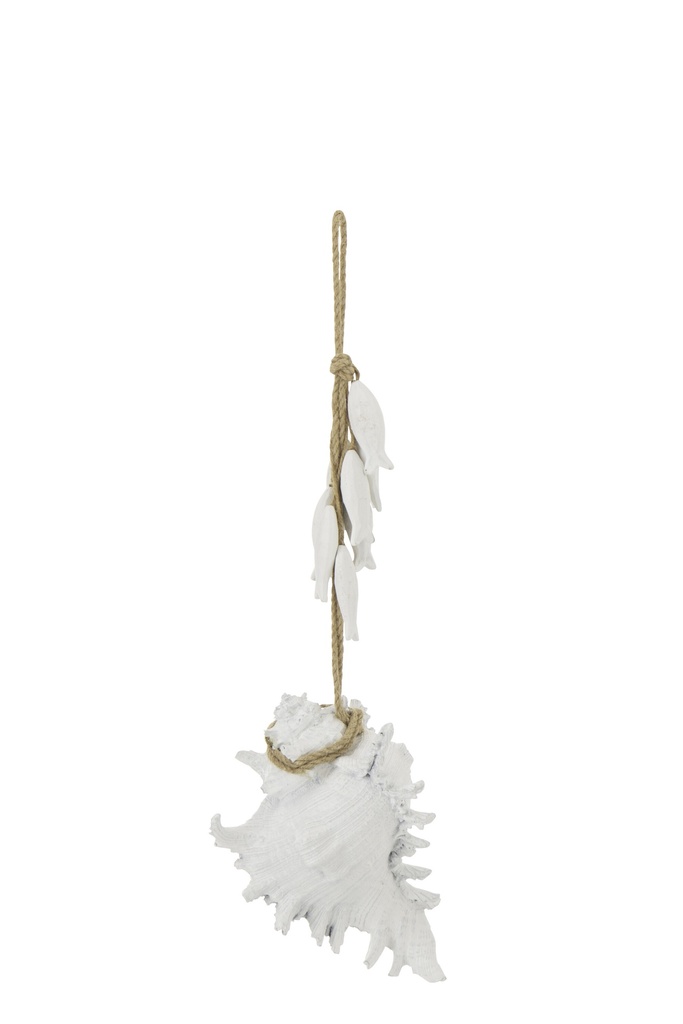 Hanger Shell Resin/Rope White