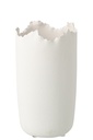Vase Irregular Clay White Large
