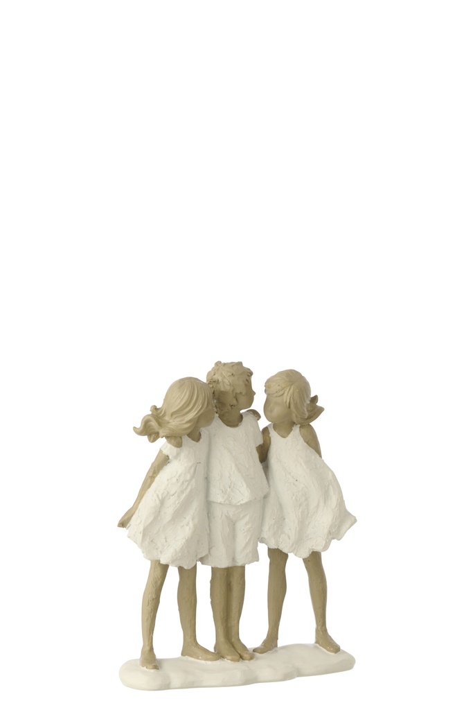 Children Sisters + Brother Polyresin