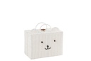 Basket Suitcase Synthetic White Small