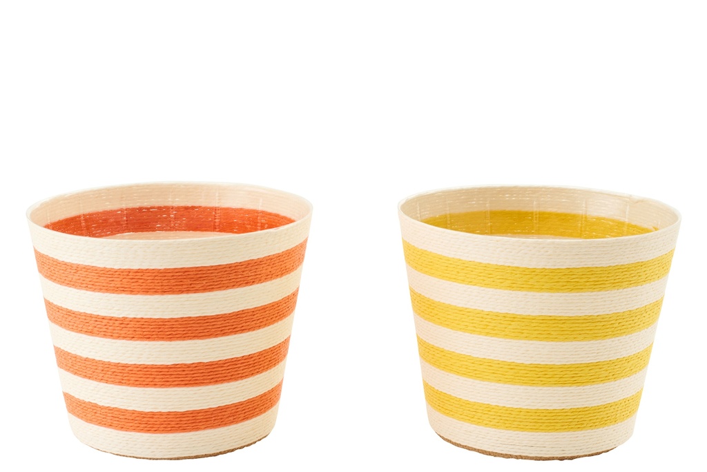 Flowerpot Striped Paper Yellow/Orange Extra