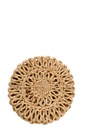 Set Of 6 Coaster Round Jute