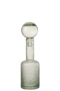 Bottle Decorative Relief Glass Grey-Green