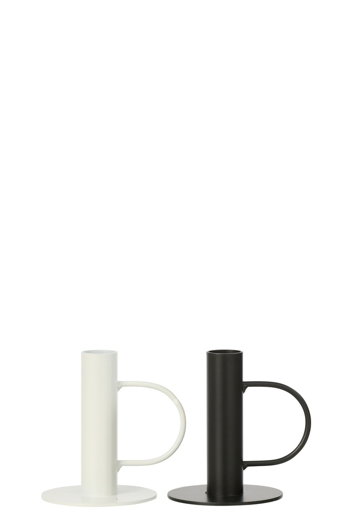 Candlestick Iron Black/White Large Assortment