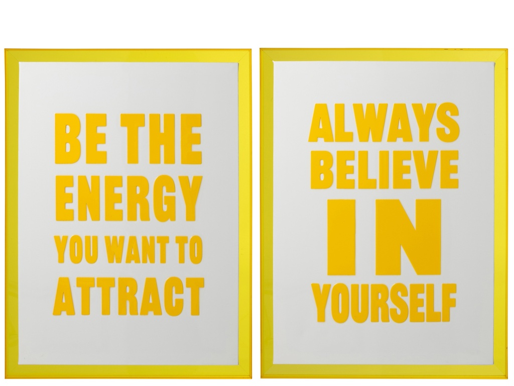 Quote Board Energy/Believe Canvas White/Neon