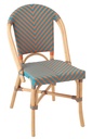 Dining Chair Geo Rattan Orange/Turquoise