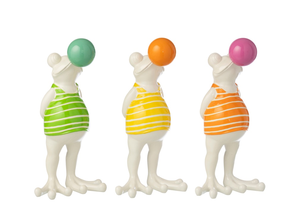 Frog Bubble Polyresin Multi Assortment