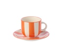 Coffee Cup + Saucer Striped