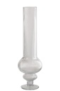 Vase Ada Ribbed Glass Transparent