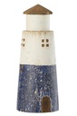 Lighthouse Paulownia Wood Blue/White Large