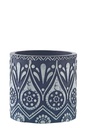 Candle Terracotta Blue/White Large