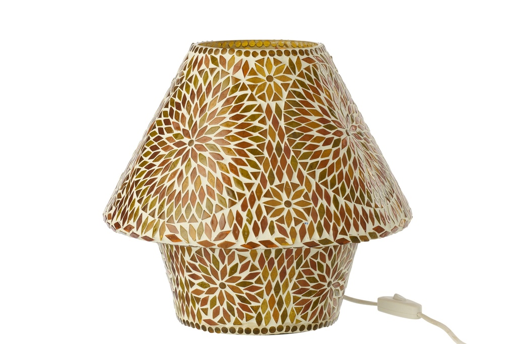 Table Lamp Mosaic Glass Brown/Dark
