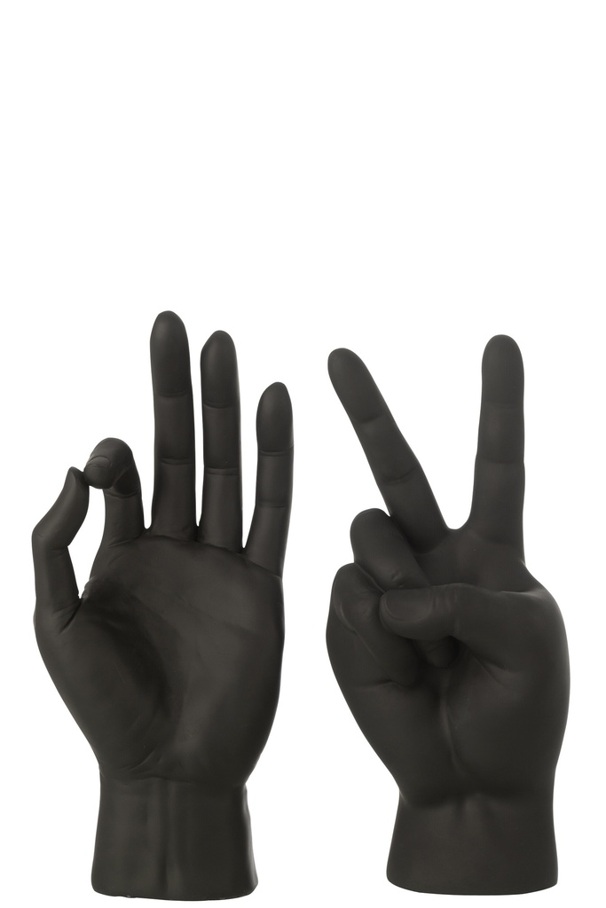 Figurine Sign Language Polyresin Black