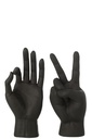 Figurine Sign Language Polyresin Black