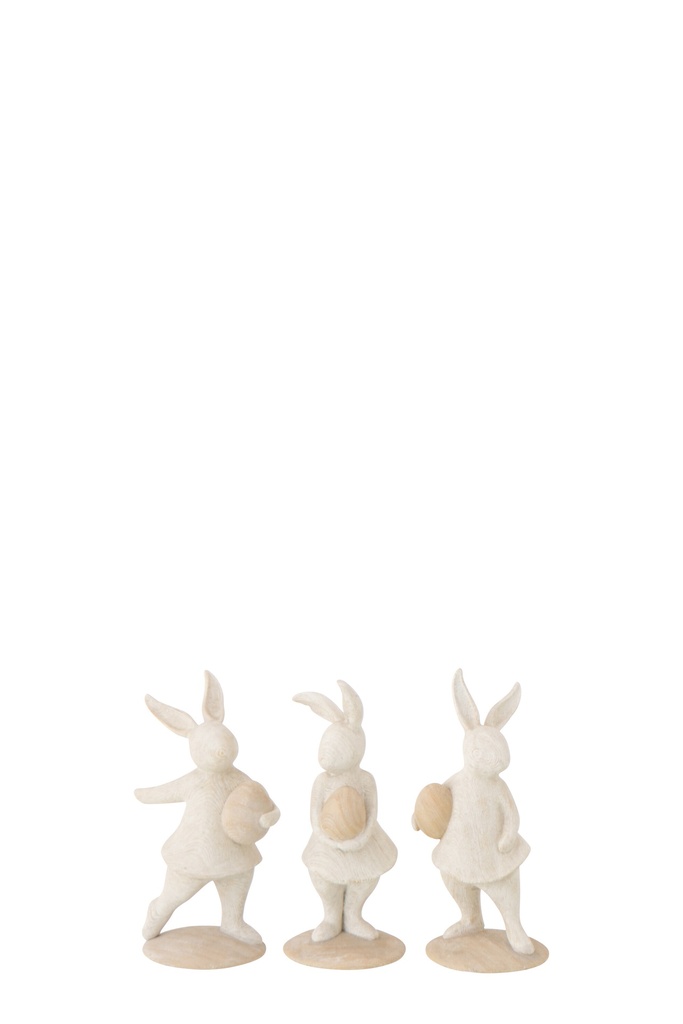 Rabbit Egg Resin Beige Assortment