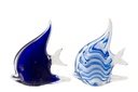 Paperweight Fish Striped Glass Blue
