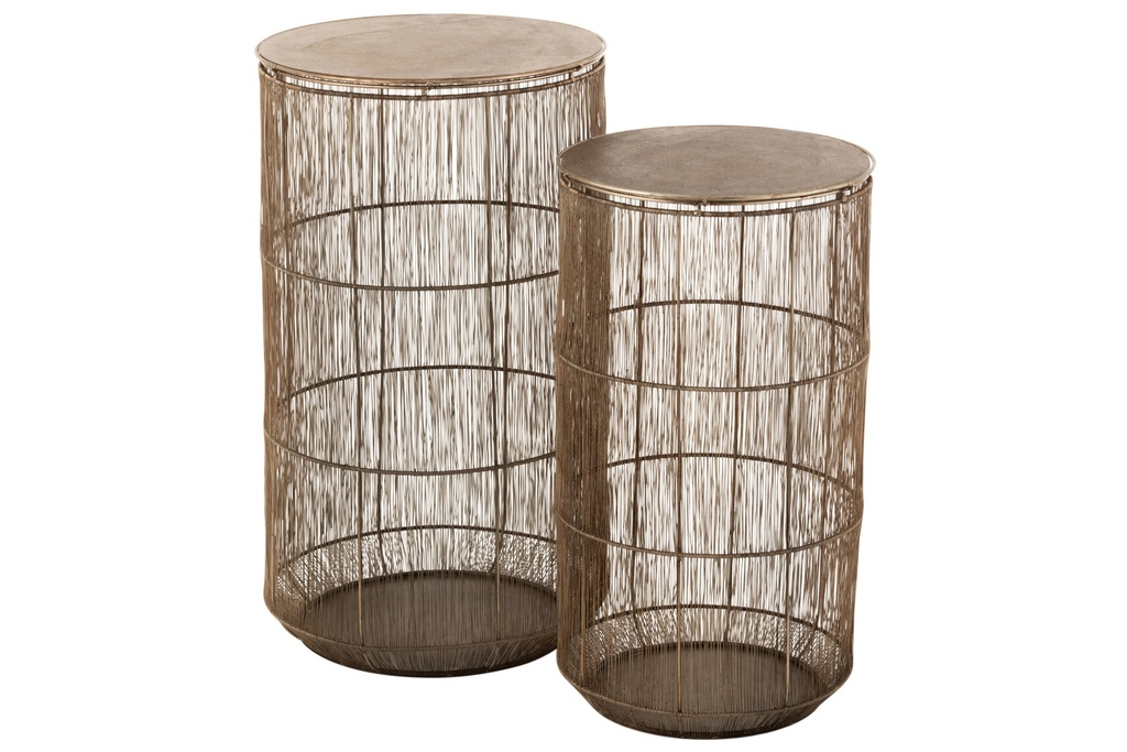 Lot de 2 paniers hauts pour tables d'appoint