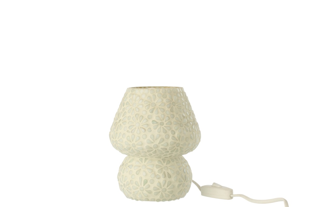 Table Lamp Mosaic Glass White/Light