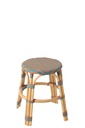 Stool Geo Rattan Orange/Turquoise