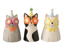 Vase Cat Glasses Ceramic Multicolored