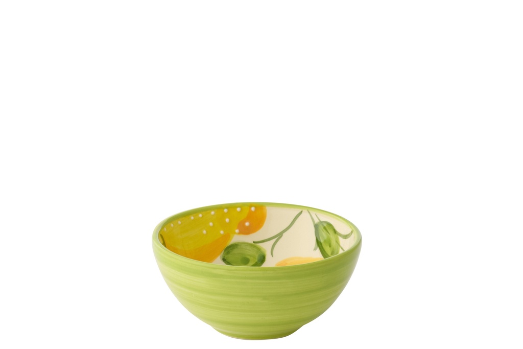 Bowl Lemon Ceramic Yellow/Green Small