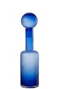 Bottle Decorative Relief Glass Blue