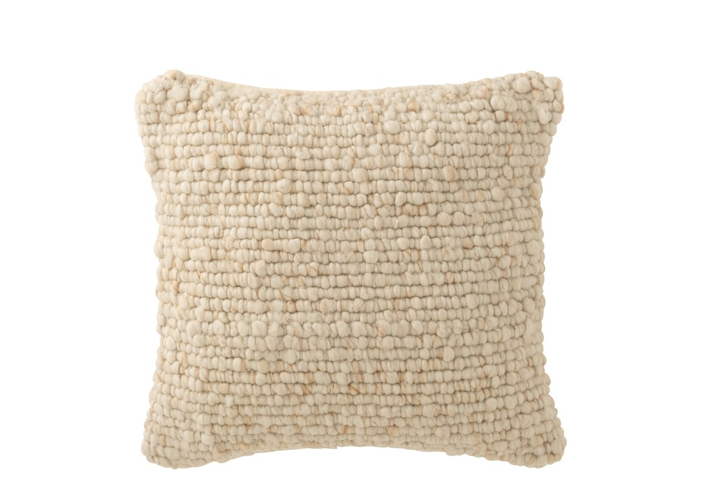 Cushion Woven Polyester Ecru