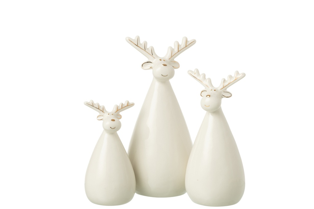 Set Of 3 Reindeer Oval Body