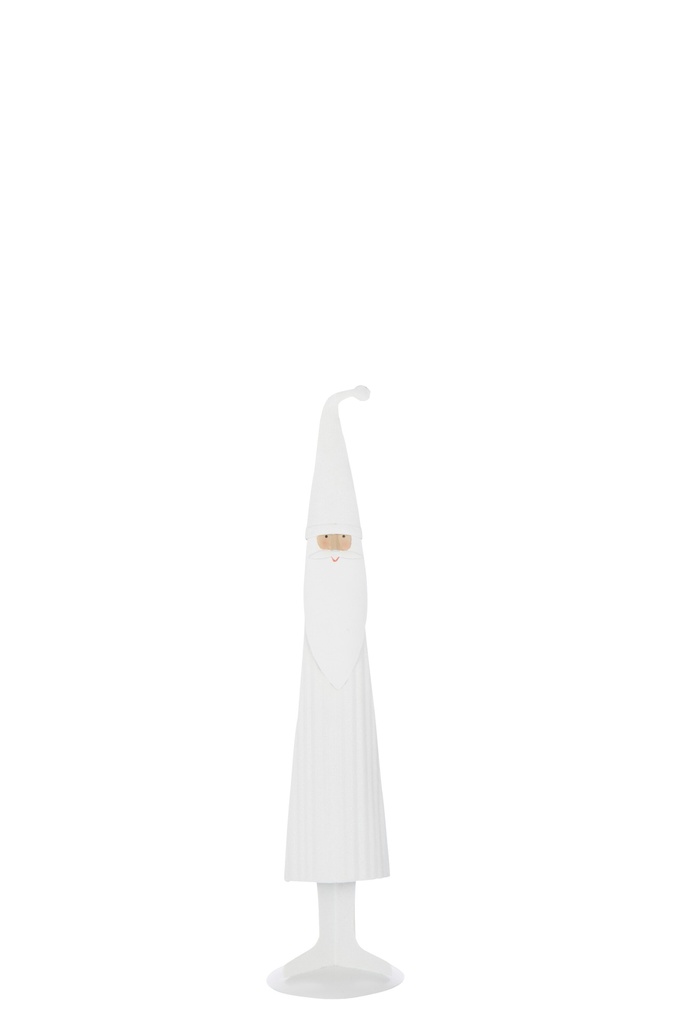 Santa Claus Modern Metal White