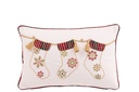 Cushion Christmas Stocking Cotton White/Christmas