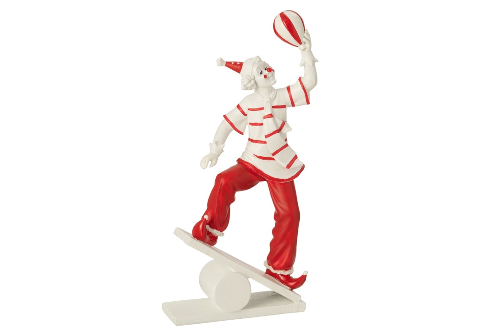 Clown Equilibrist Stone White/Red
